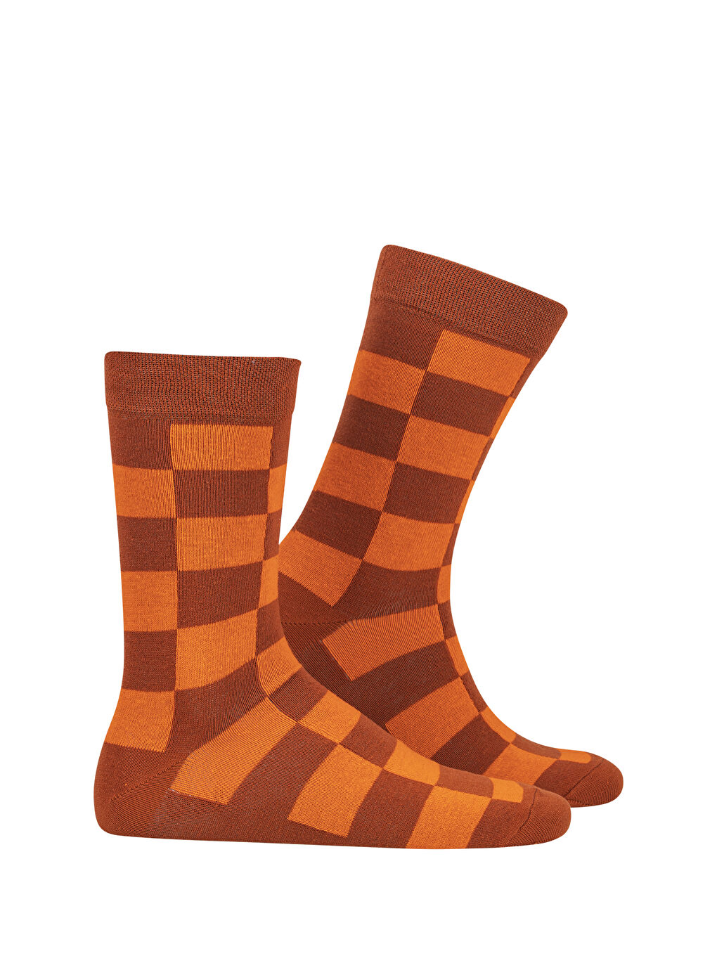 Kahverengi North Ice Kareli Çorabı KİREMİT