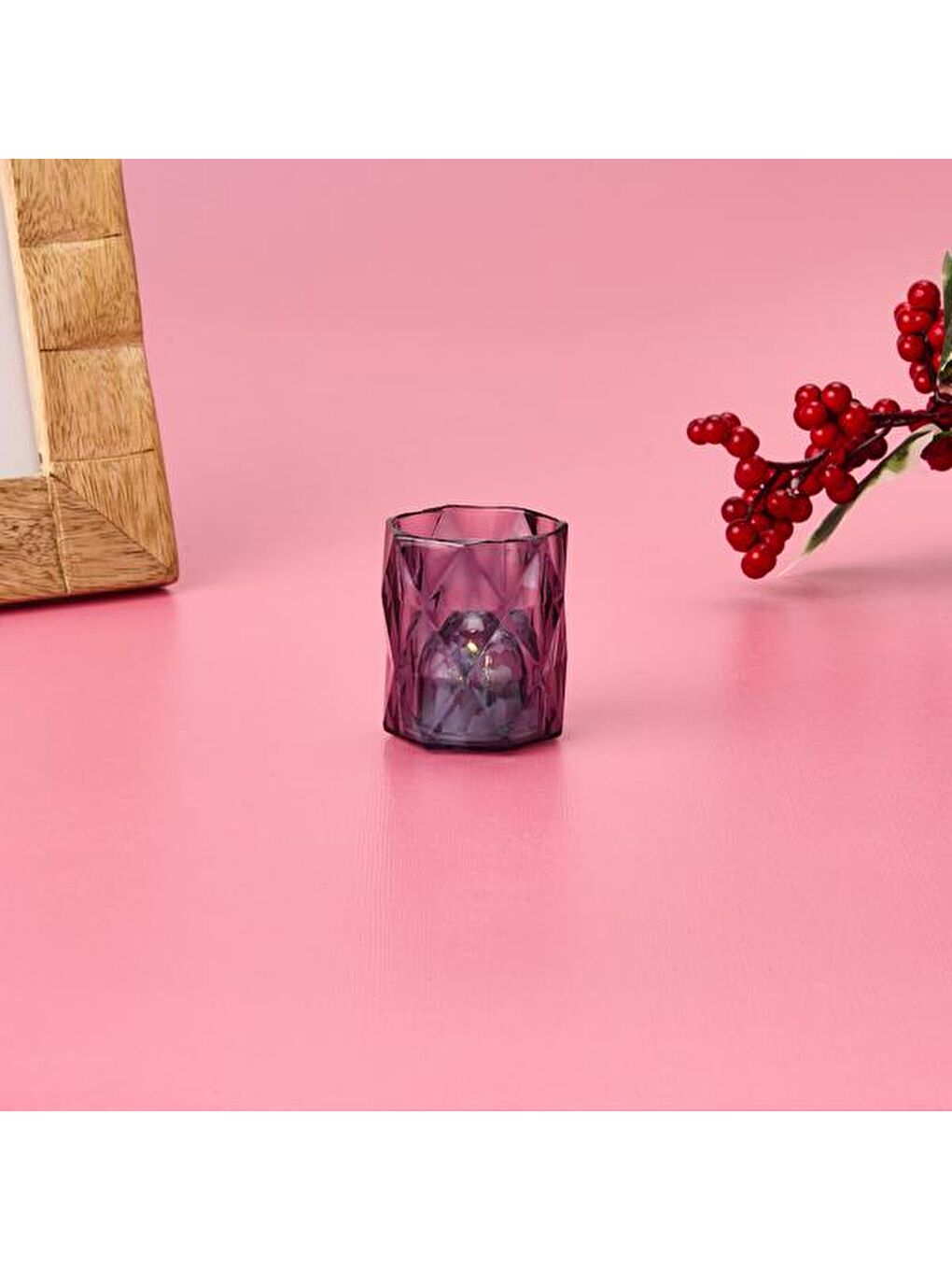 Mini Led Pilli Mum - Gri - 4,7x4,7x5,7 cm