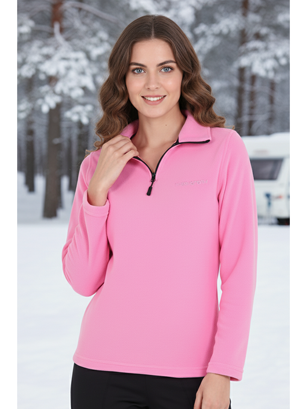 Pembe Kadın Polar Kazak - Maksim 22 PEMBE-2