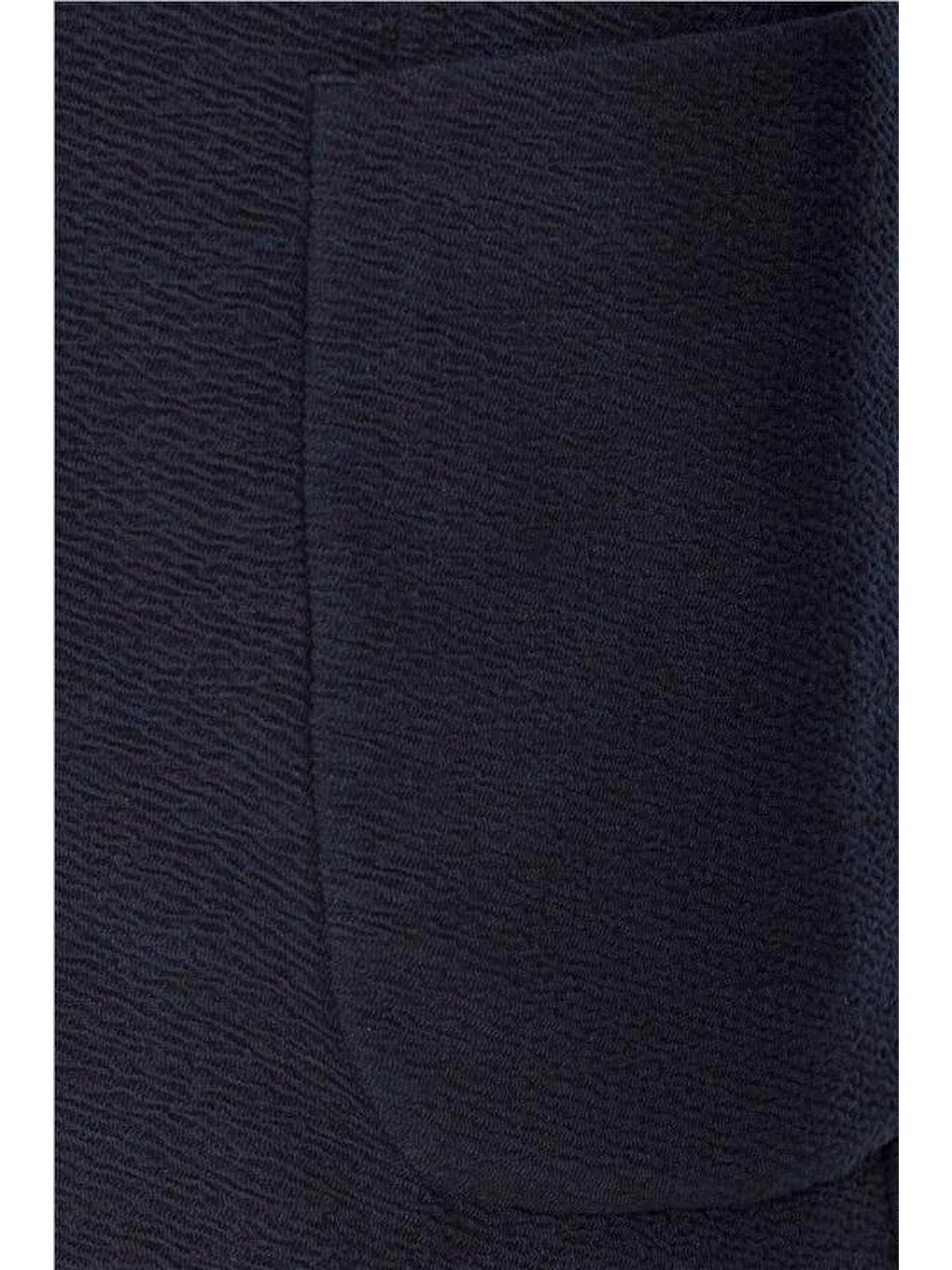 Lacivert Regular Desenli Mono Yaka 4 Drop Ceket-2