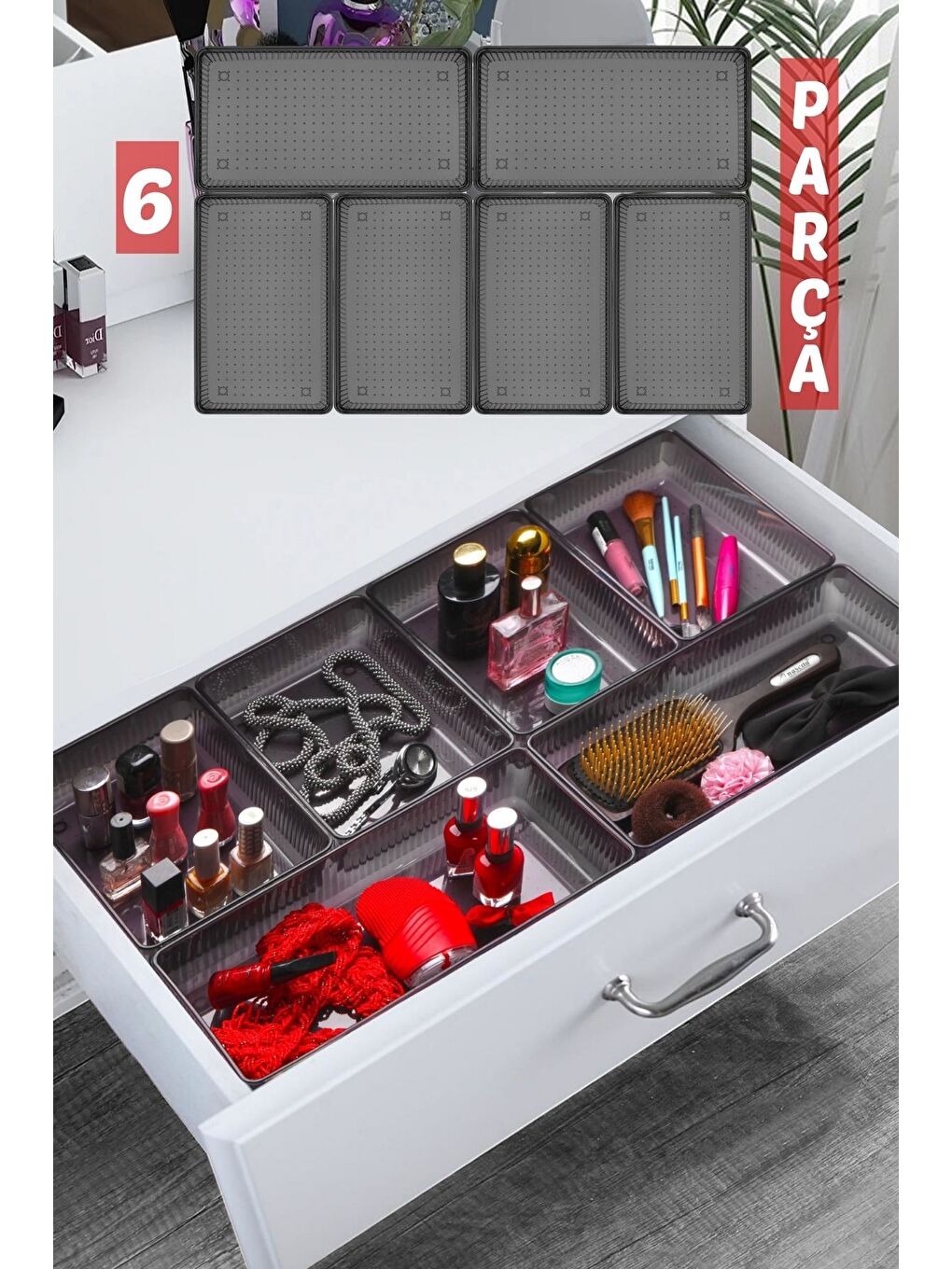 6 Parça Çekmece İçi Düzenleyici  Organizer Set
