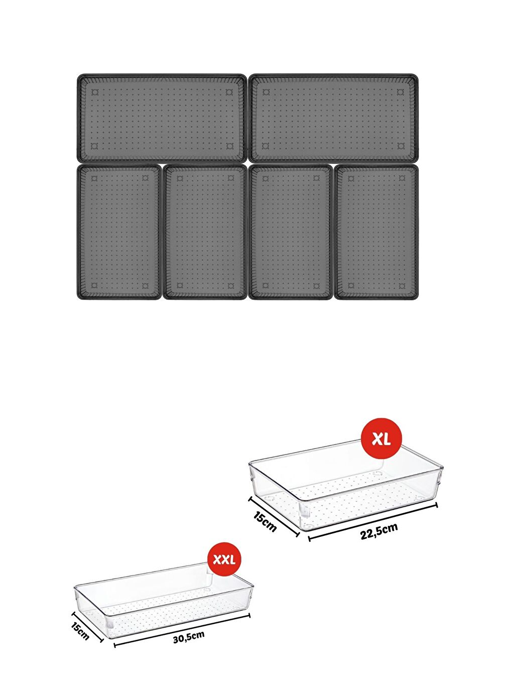 6 Parça Çekmece İçi Düzenleyici  Organizer Set-1