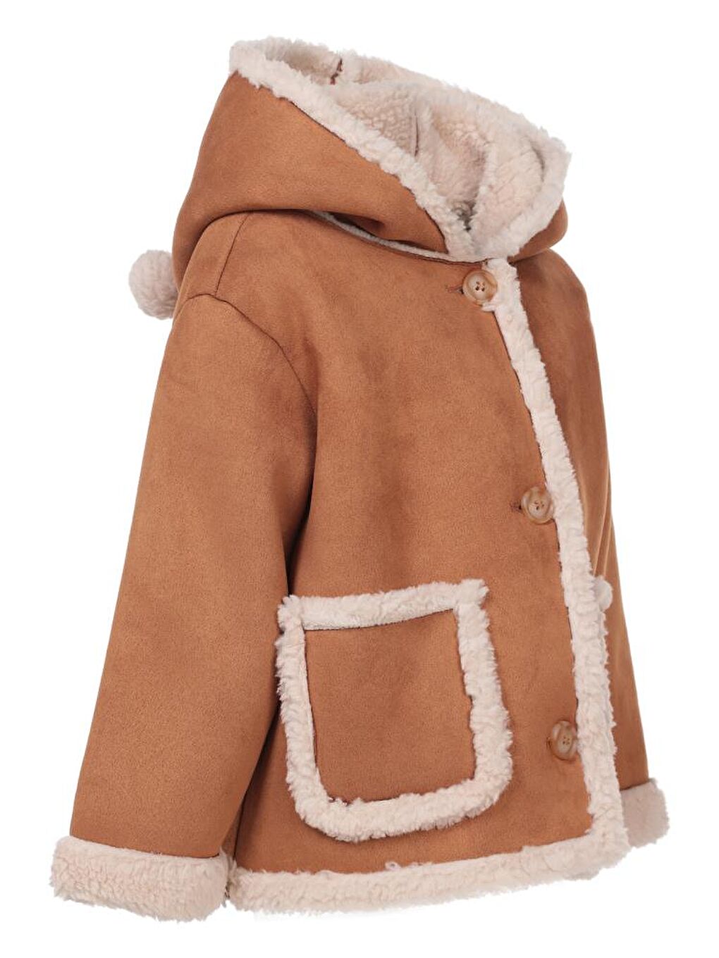 Kahverengi Girls 2-5 Yaş Mont-1