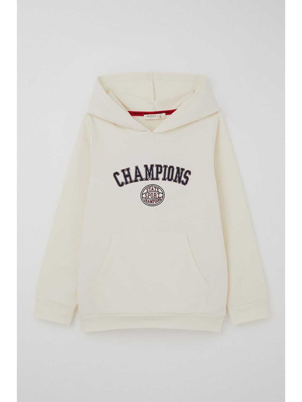 Erkek Çocuk Sweatshirt Yazı Baskılı Kapüşonlu Ekru (4-8 Yaş)-2