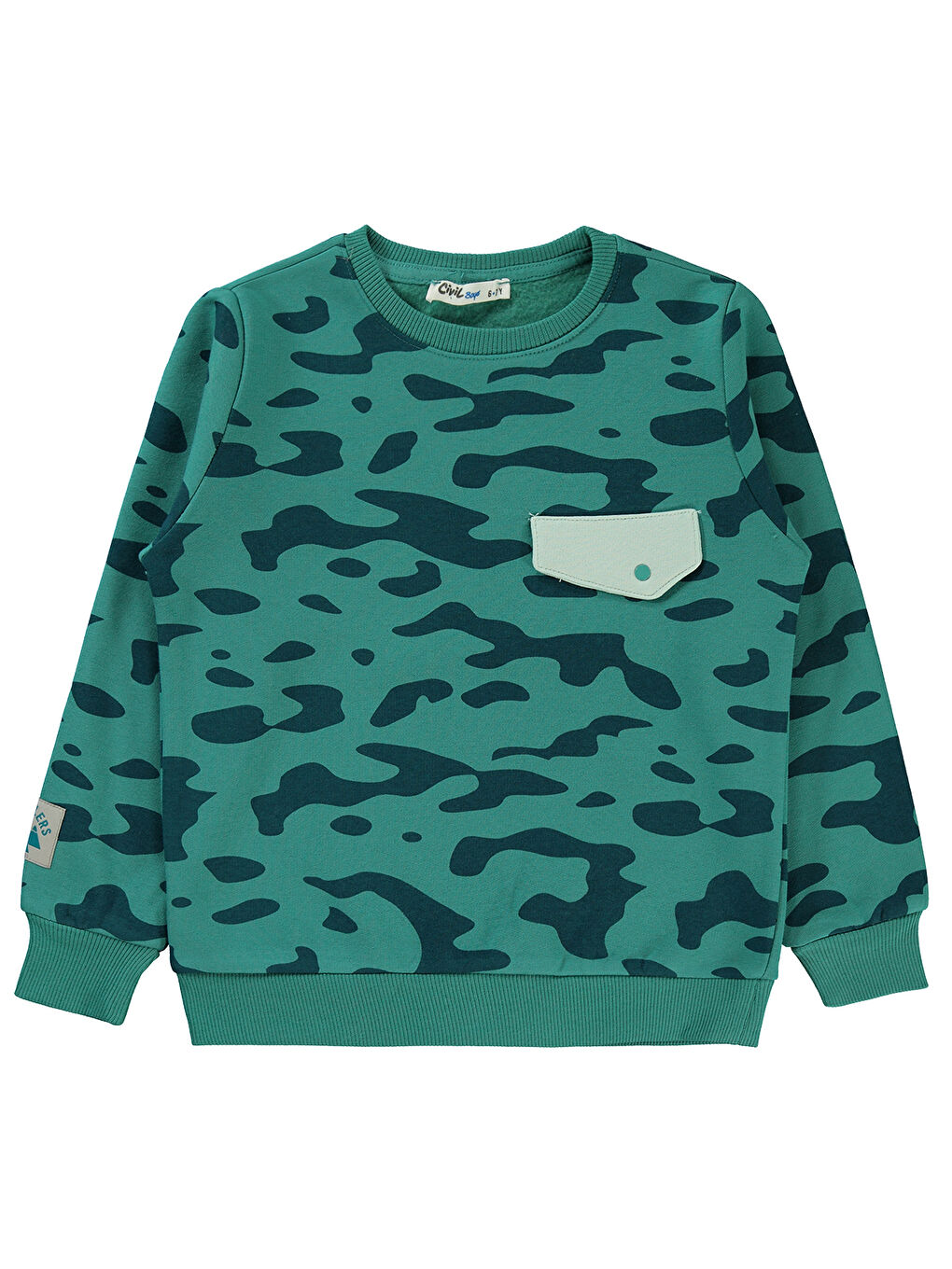 Civil Petrol Boys Erkek Çocuk Sweatshirt 6-9 Yaş Petrol