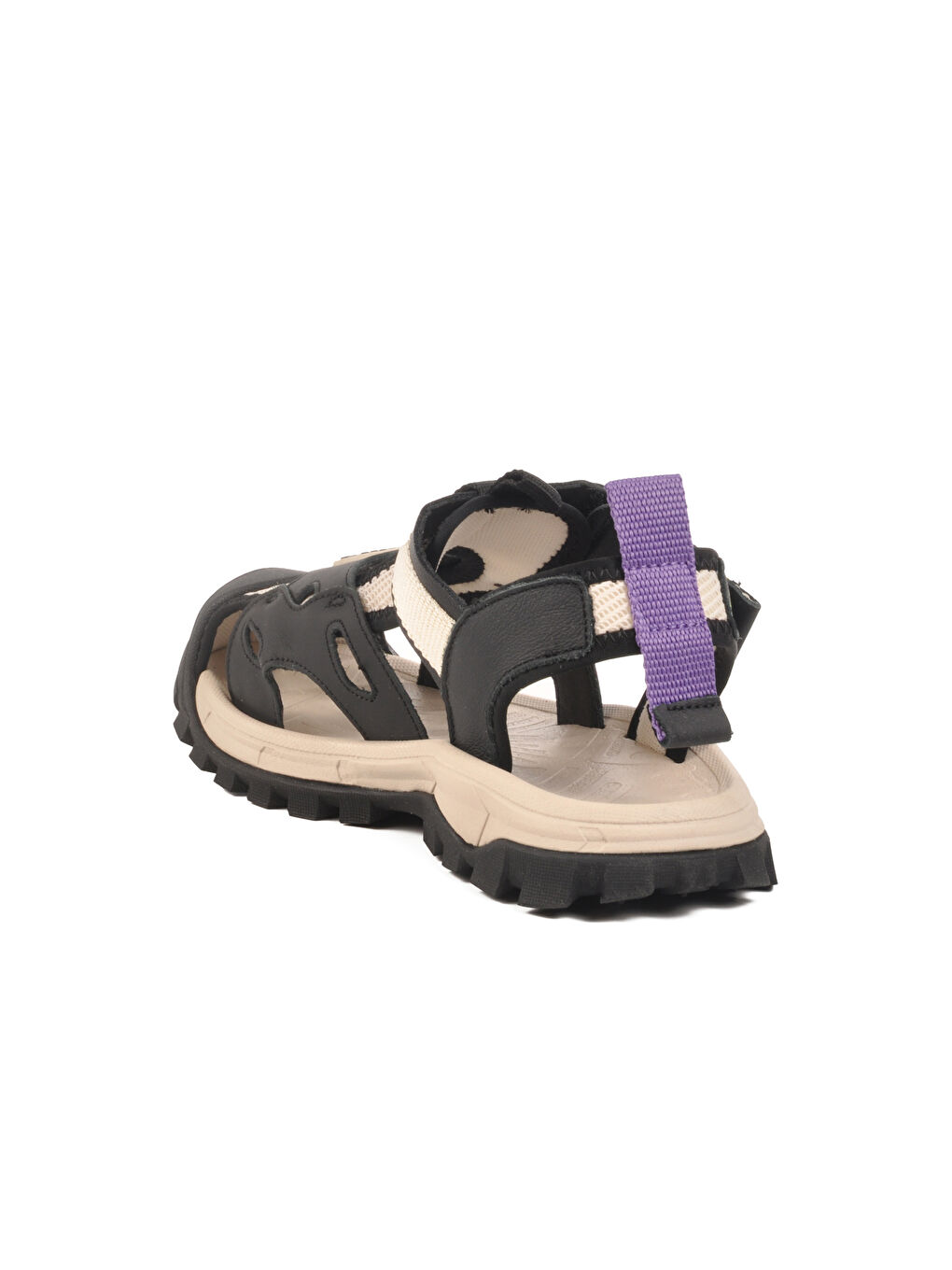 Siyah Cırtlı Hafif Unisex Çocuk Spor Sandalet 25Y614 F-3