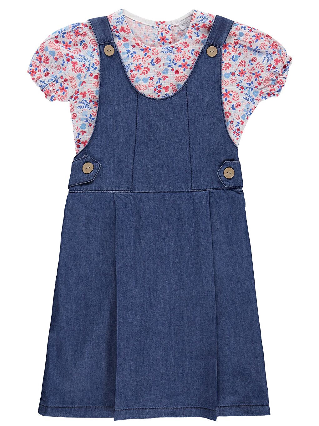 Kız Salopetli Takım - Mavi