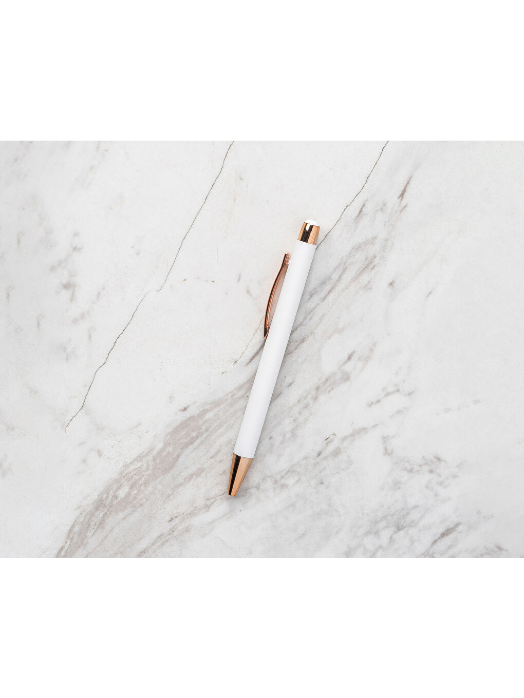 Beyaz Bronz Tükenmez Kalem