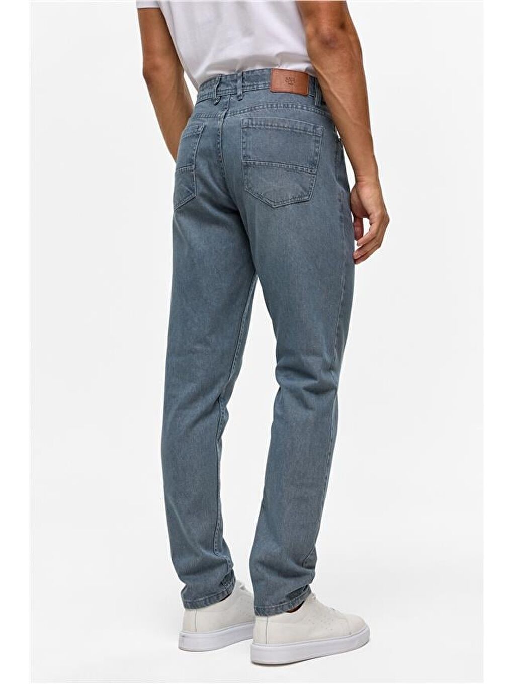 Gri Slim Denim Pantolon-4