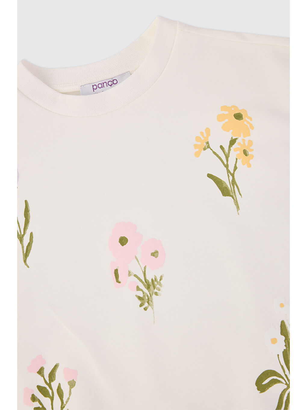 Kız Çocuk Baskılı Ekru Sweatshirt-2