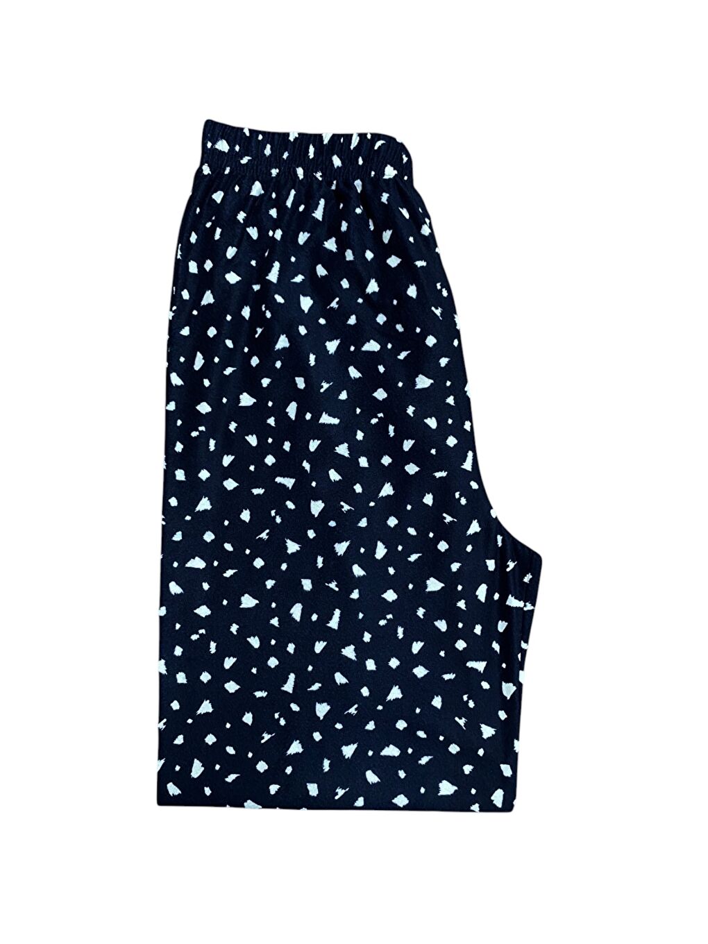 Formo Kadın Siyah Beyaz Desenli Süet Kaliteli Yumuşak Kışlık Pijama Altı - 1