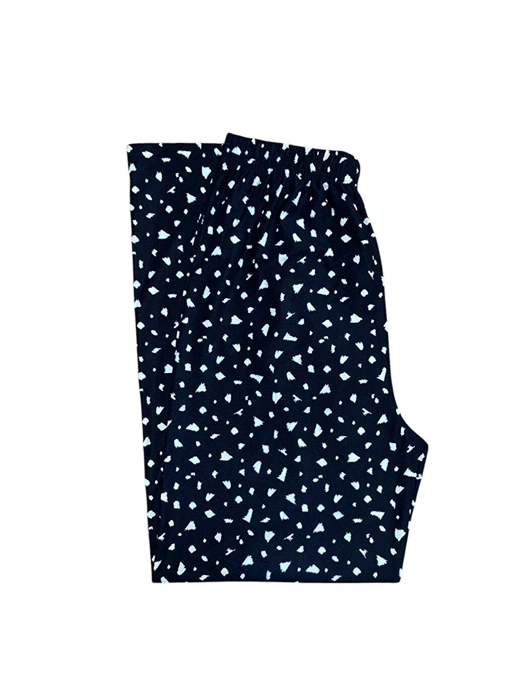 Formo Kadın Siyah Beyaz Desenli Süet Kaliteli Yumuşak Kışlık Pijama Altı - 2