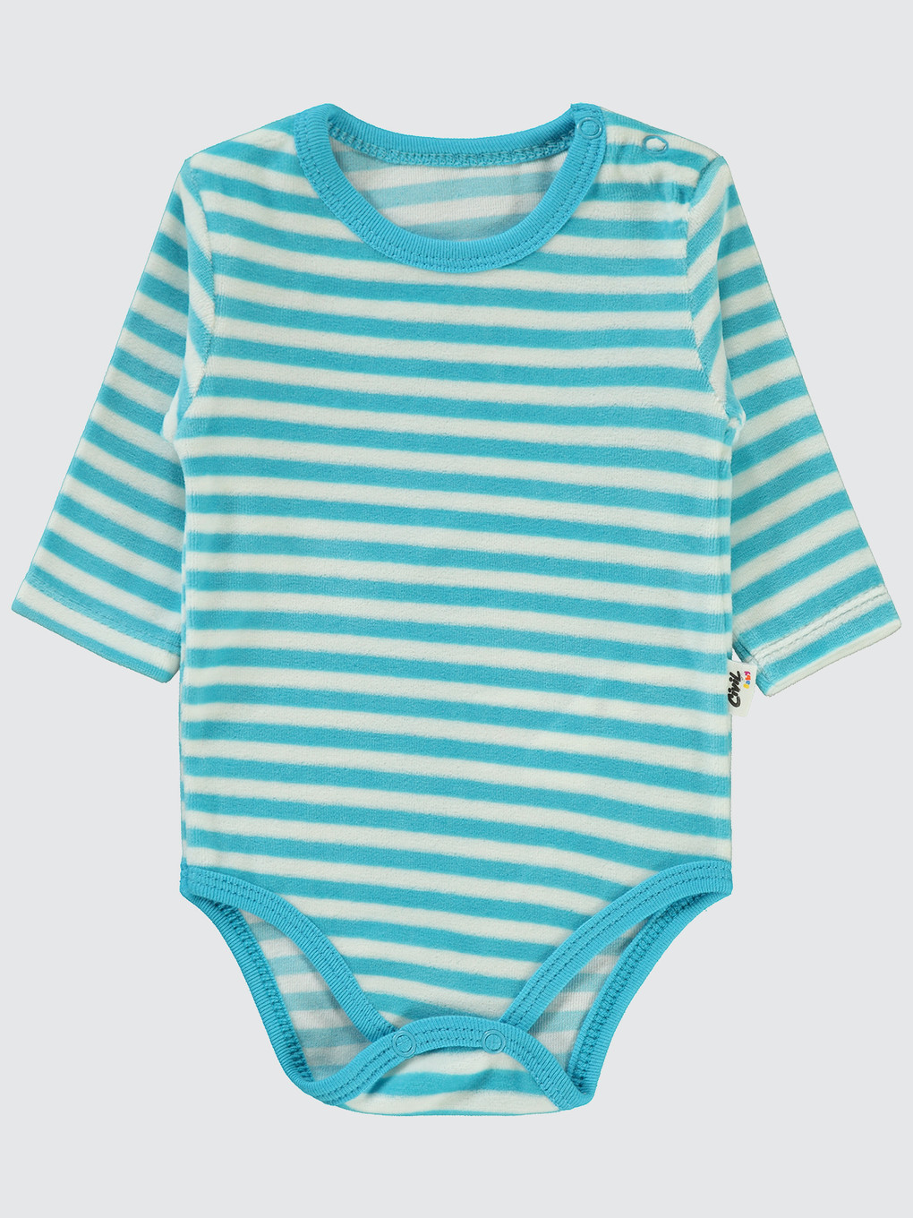 Baby Bebek Çıtçıtlı Badi 1-18 Ay Açık Mavi