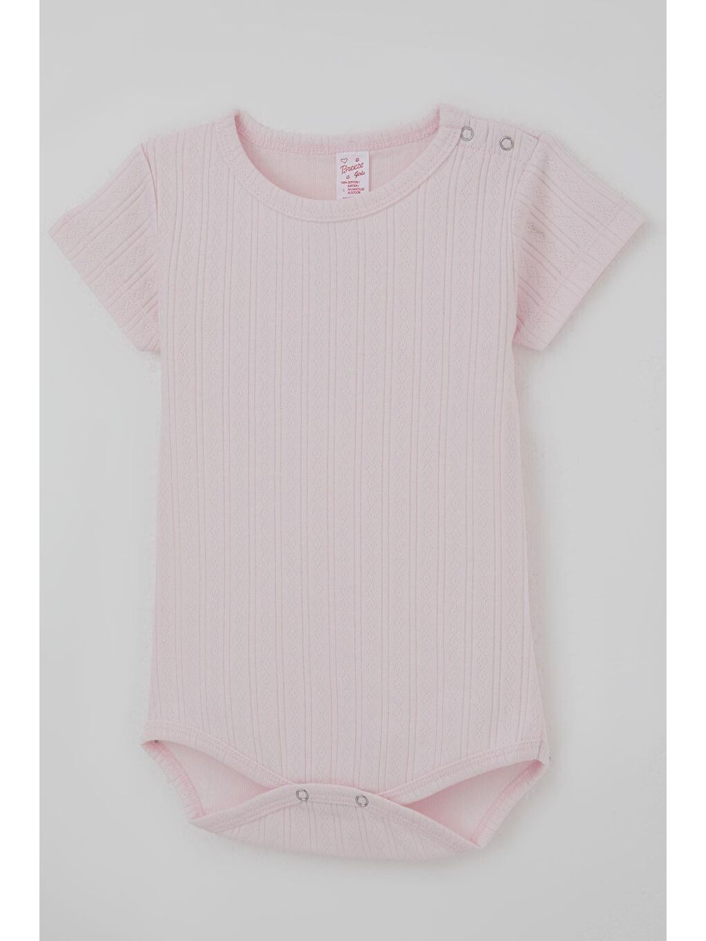 Kız Bebek Çıtçıtlı Zıbın Body Jakarlı Pembe (9 Ay-3 Yaş)-2