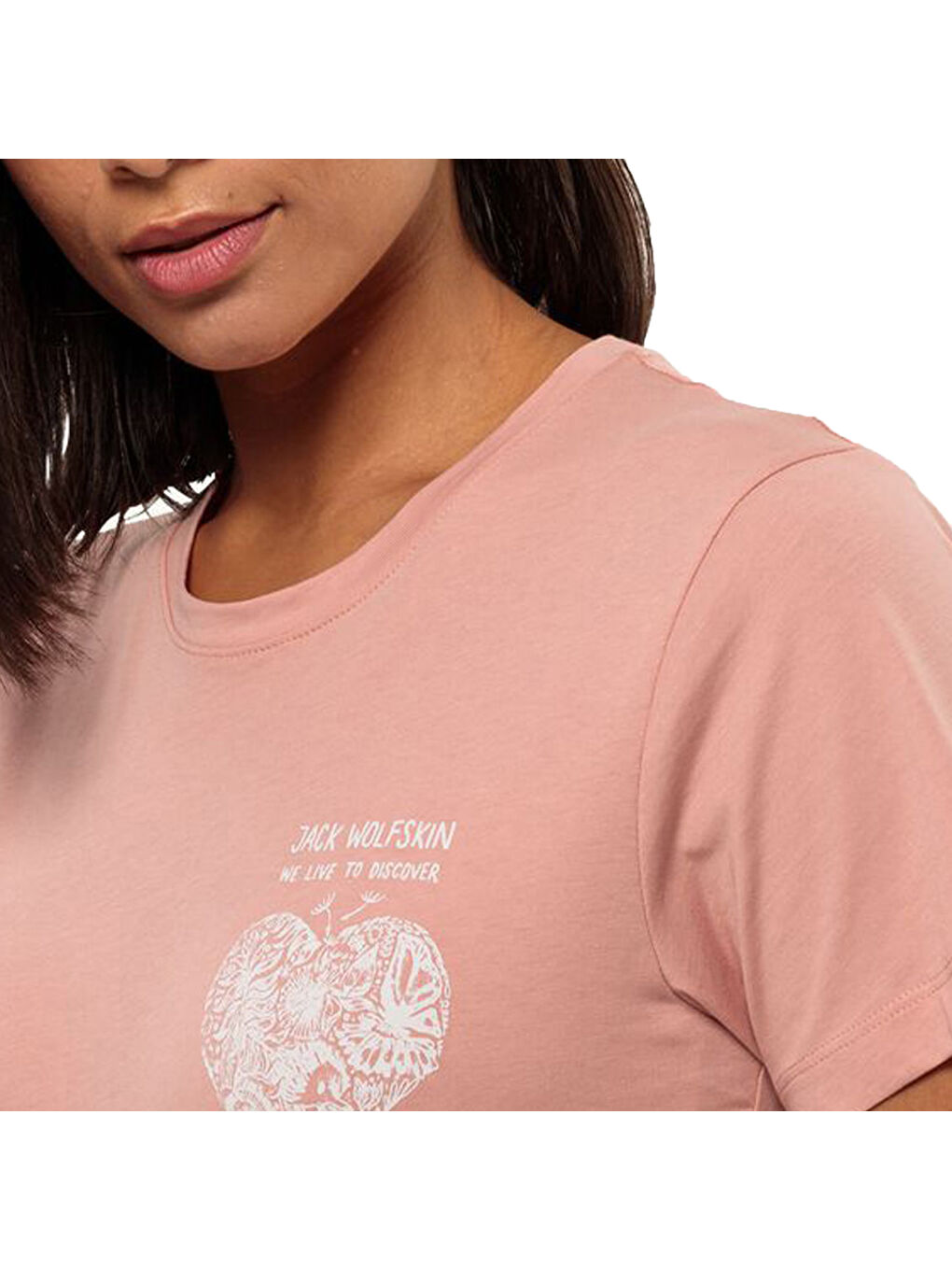Pembe Discover Heart T Kadın Tişört-2