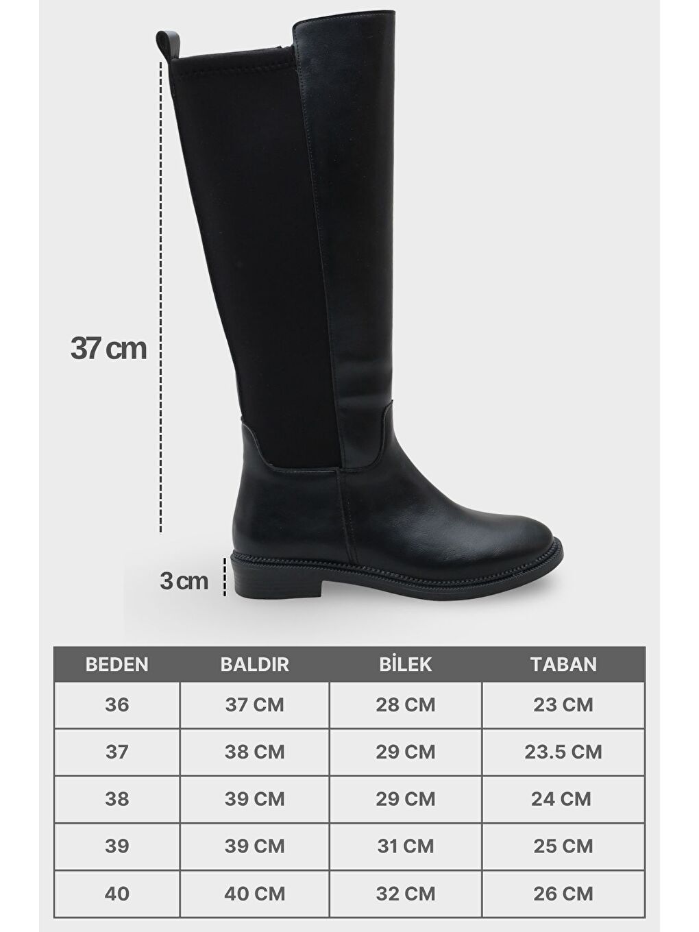 Stephi Kadın Siyah Çizme-6