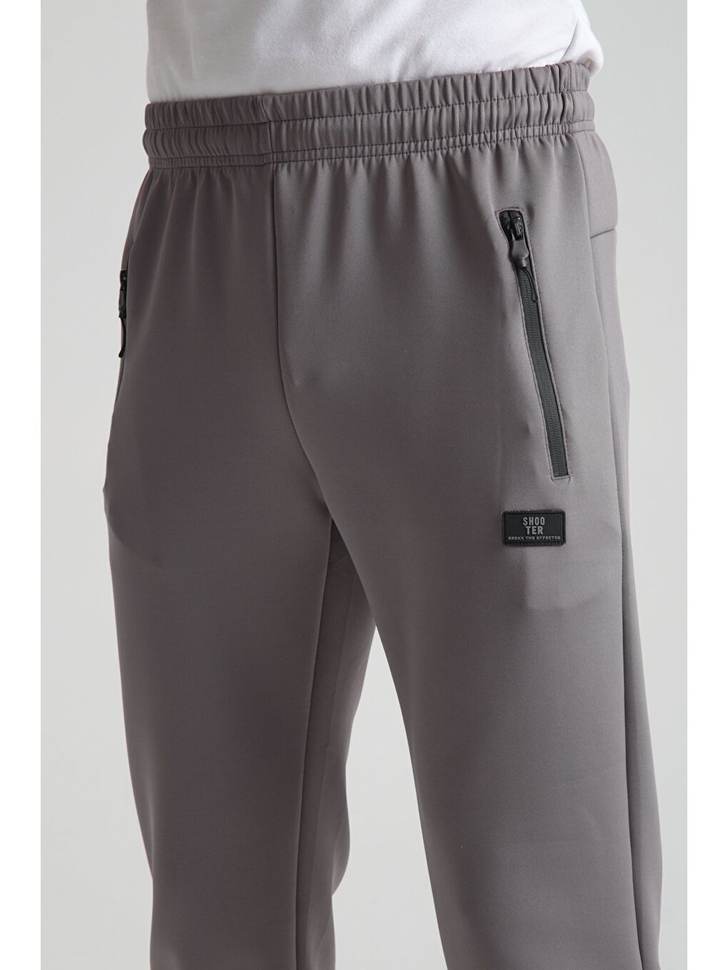 Gri Erkek Cep Detaylı Jogger Eşofman Altı-5