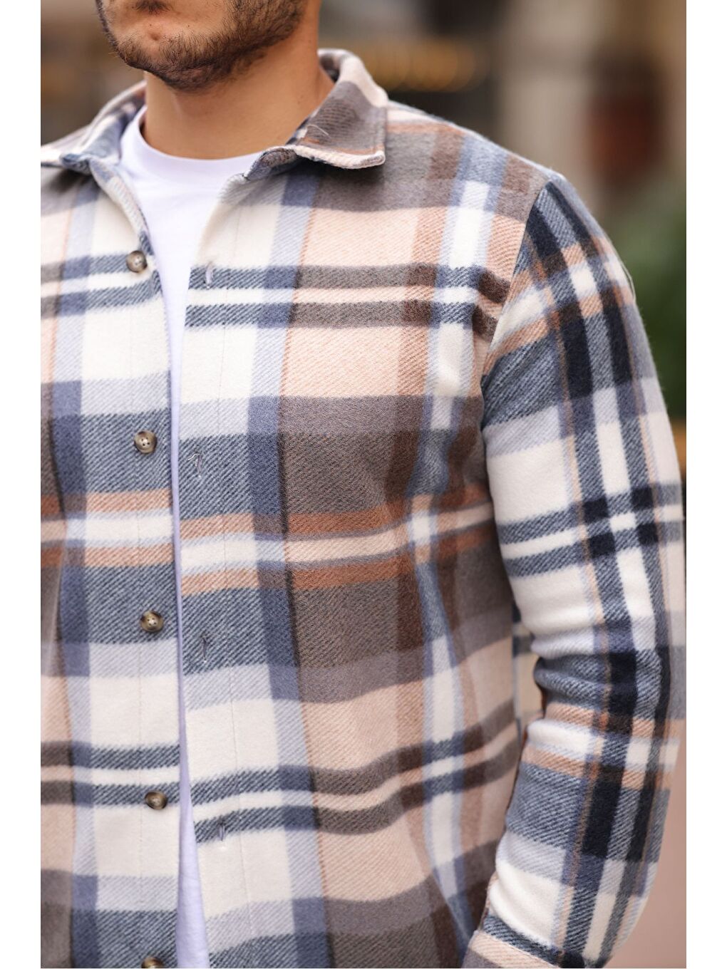 Kahverengi Kareli Polar Gömlek-1