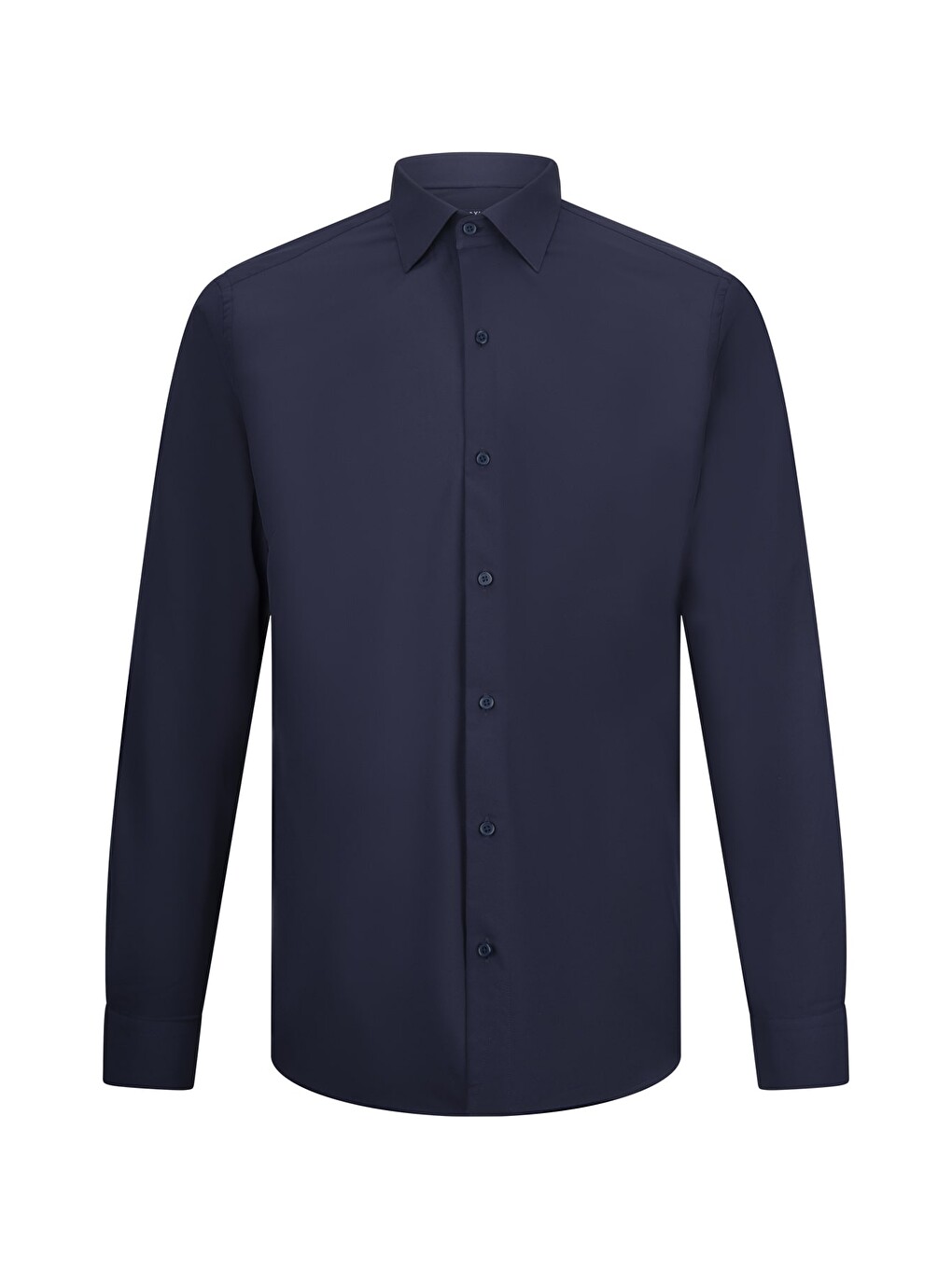 Lacivert Comfort Fit Slim Yaka Uzun Kollu Gömlek