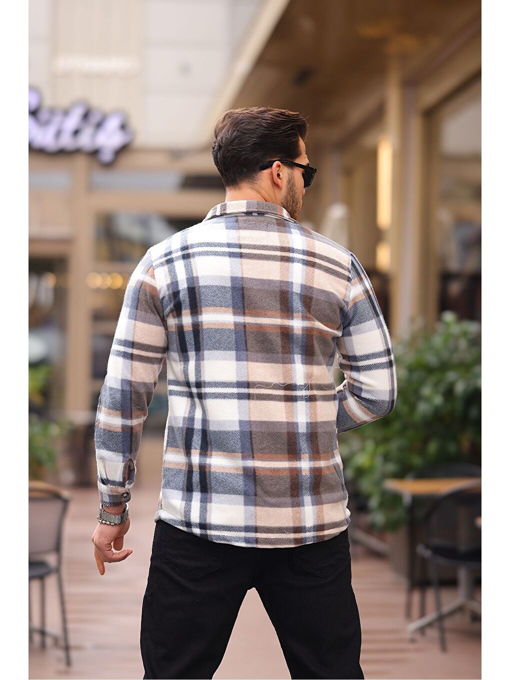 Kahverengi Kareli Polar Gömlek-3