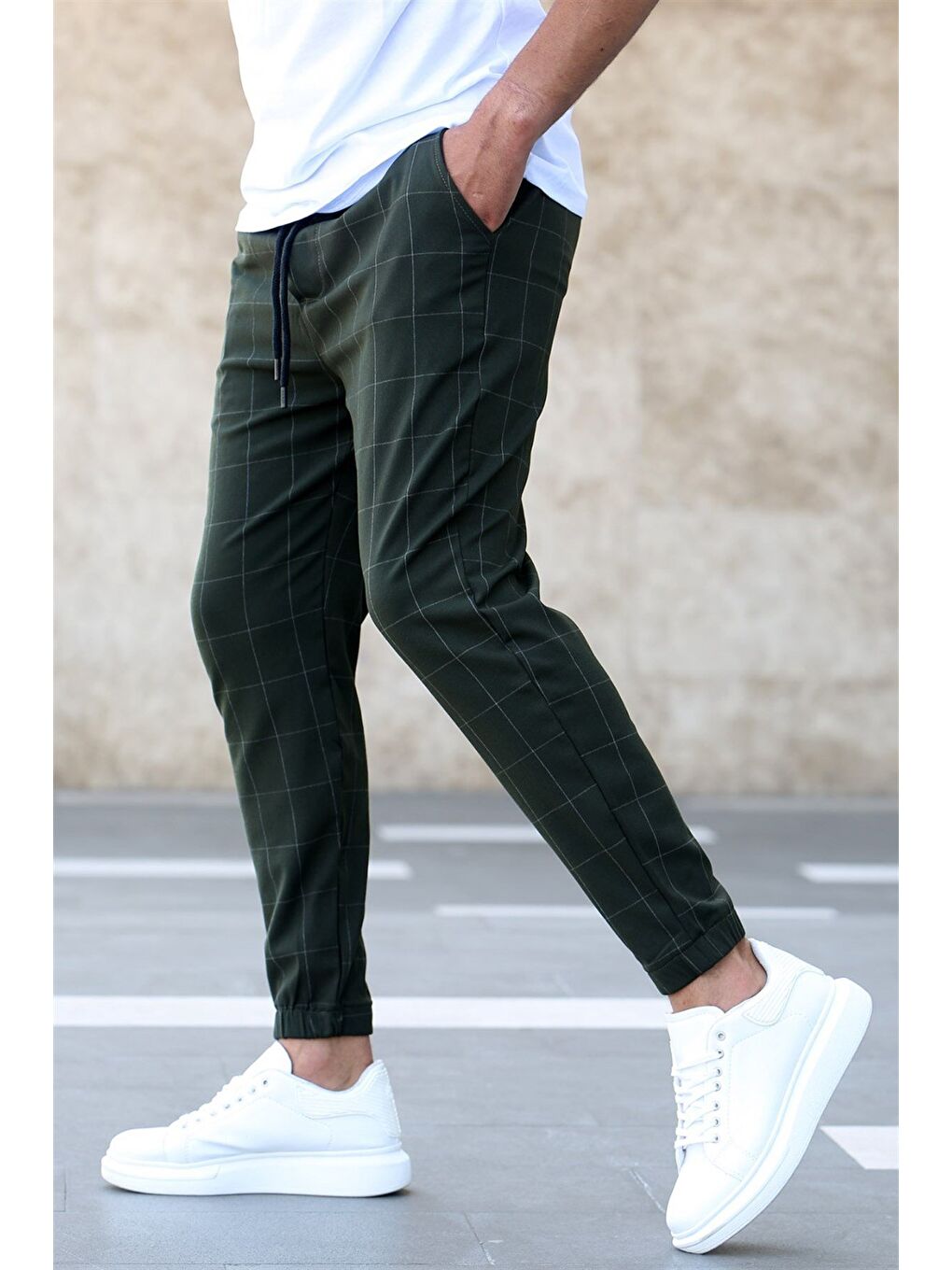 Ekoseli Haki Jogger Mad4081-2