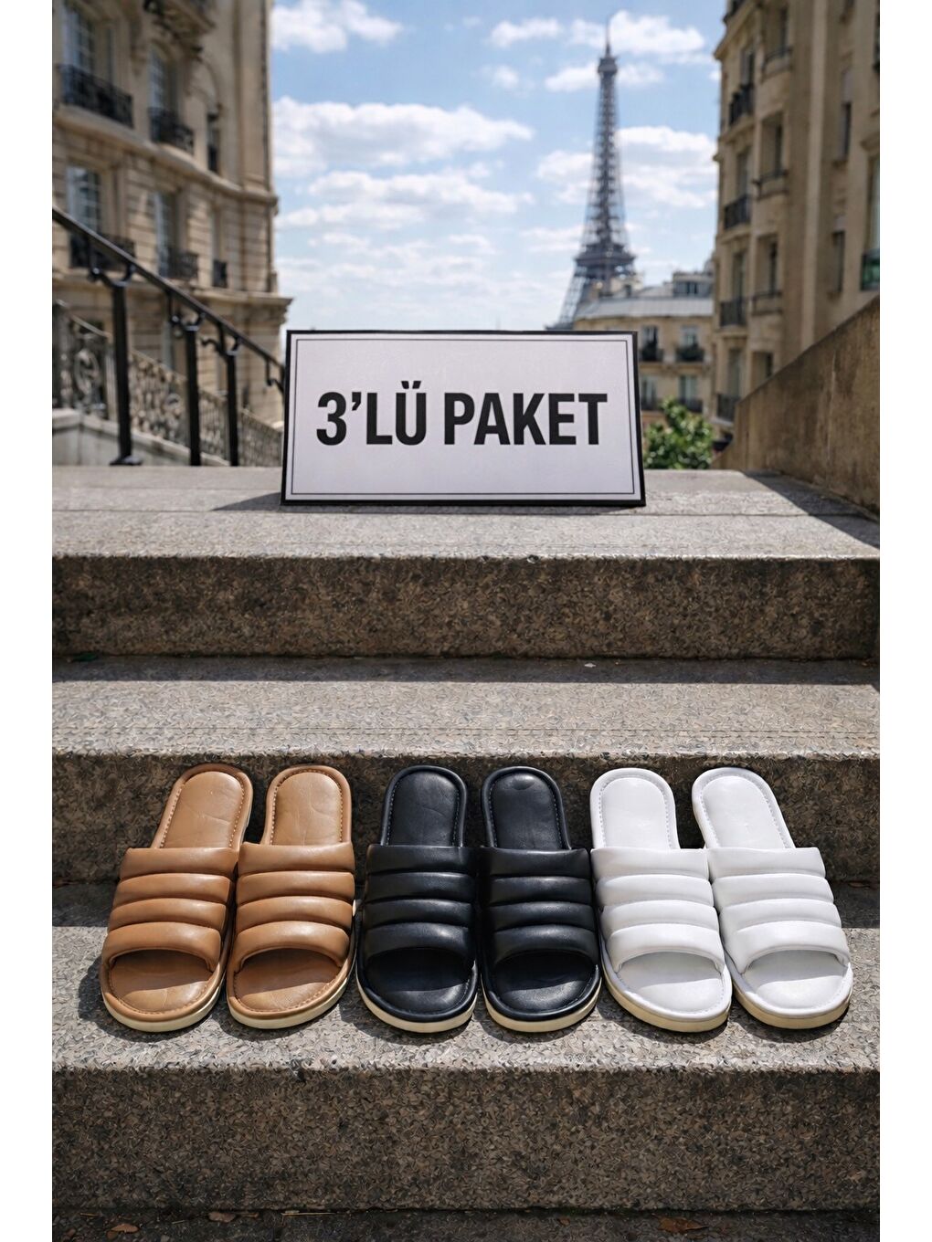 Karışık 3'lü Paket PAMELA Kadın Terlik