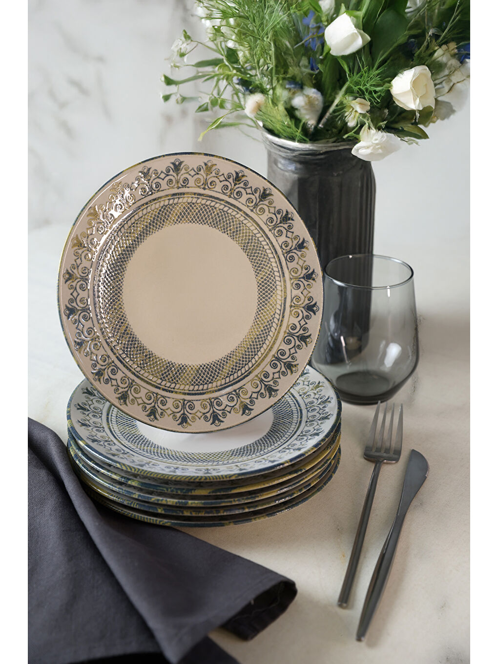 Karışık Professional Mirabella Ege Pasta Tabağı 20 Cm 6 Adet