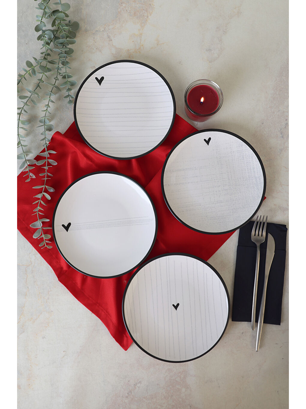 Karışık Sensa Ege Pasta Tabağı 20 Cm 4 Adet-2