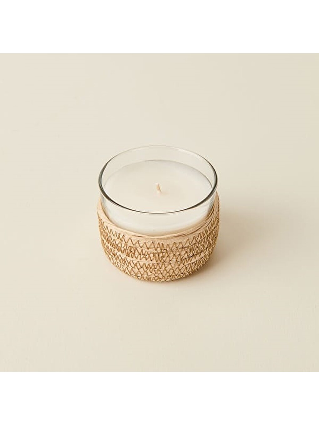 Deco Sandalwood Hasır Bardak Mum - Bej - 150 Gr-2