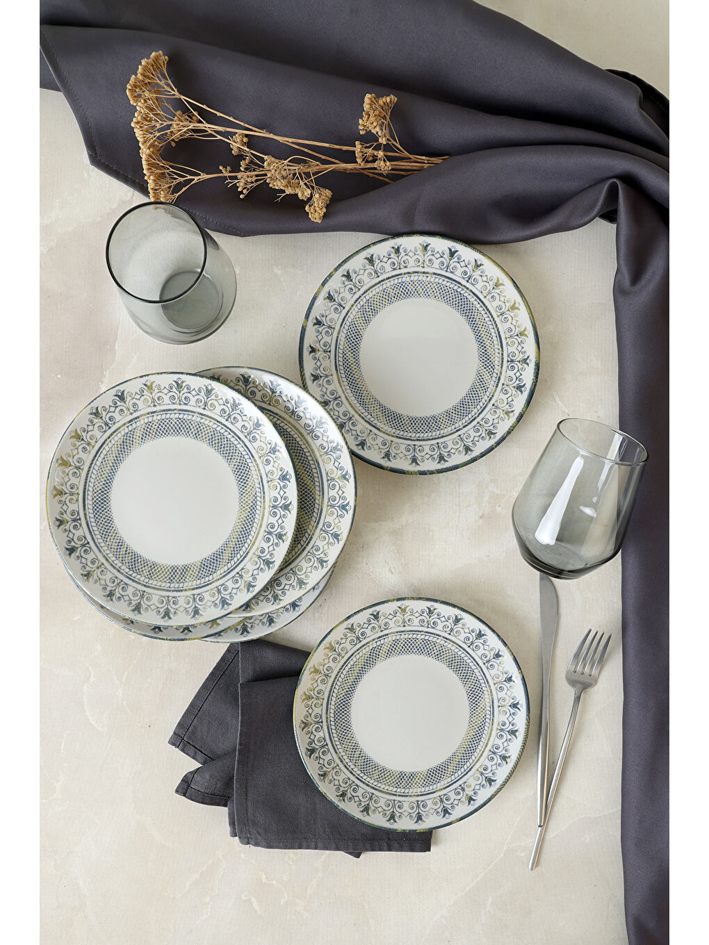 Karışık Professional Mirabella Ege Pasta Tabağı 20 Cm 6 Adet-4