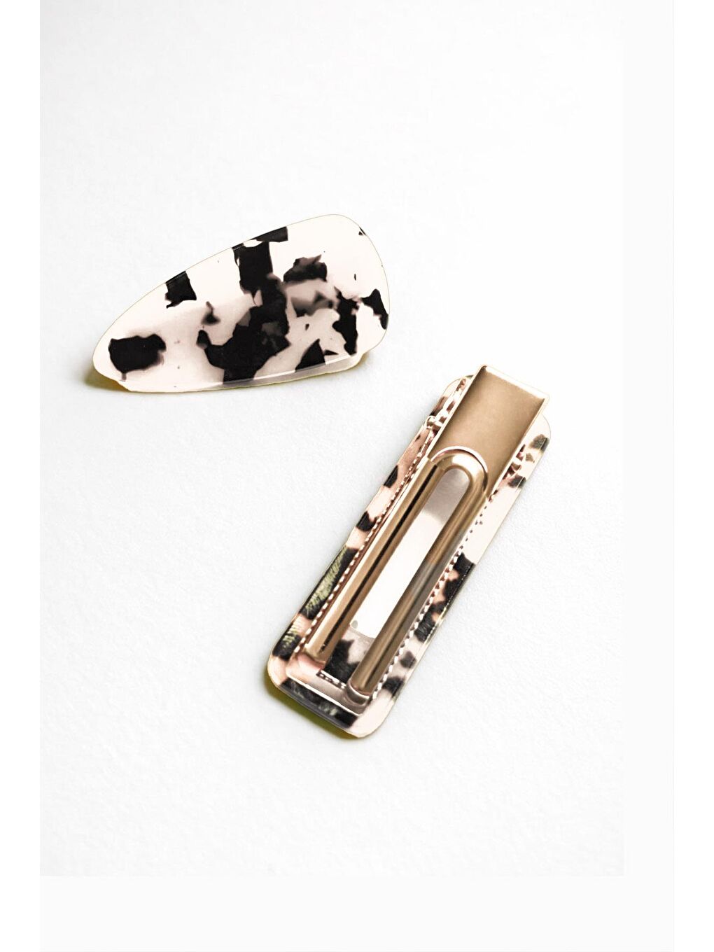 Siyah Kaplumbağa Sırtı Asetat Pens Toka-1