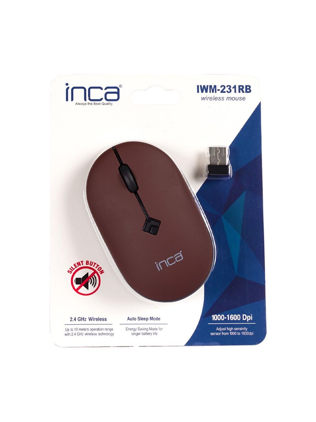 Inca IWM-231RB 1600DPI Silent Wireless Mouse - 6