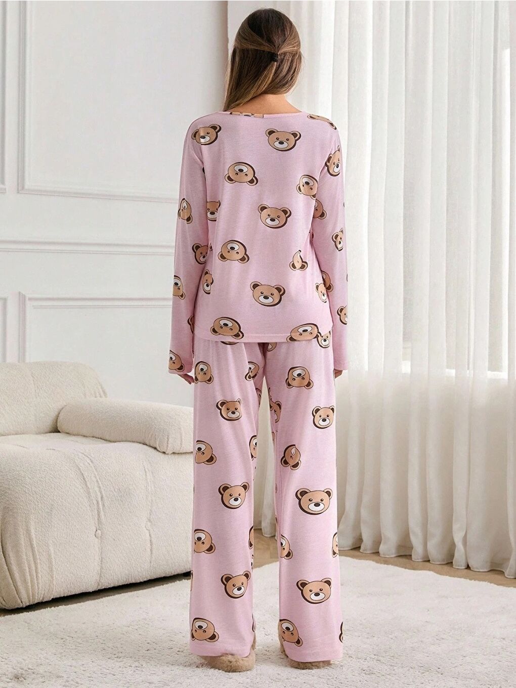 Sweet Teddy Pembe Suprem Pijama Takımı-2