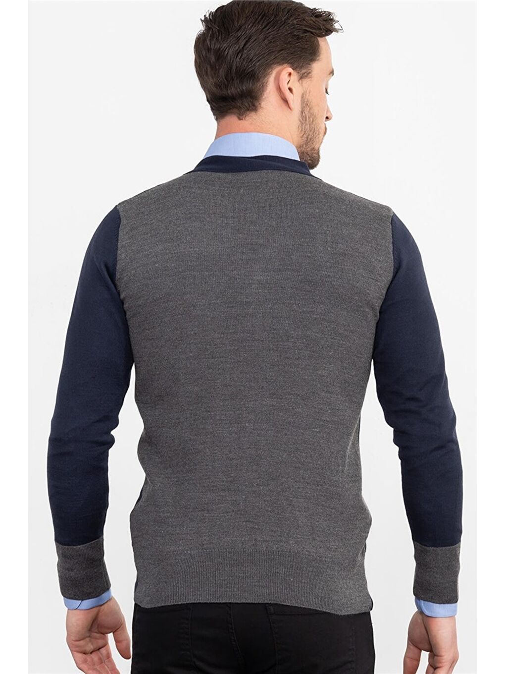 Erkek Slim Fit Lacivert Hırka-3