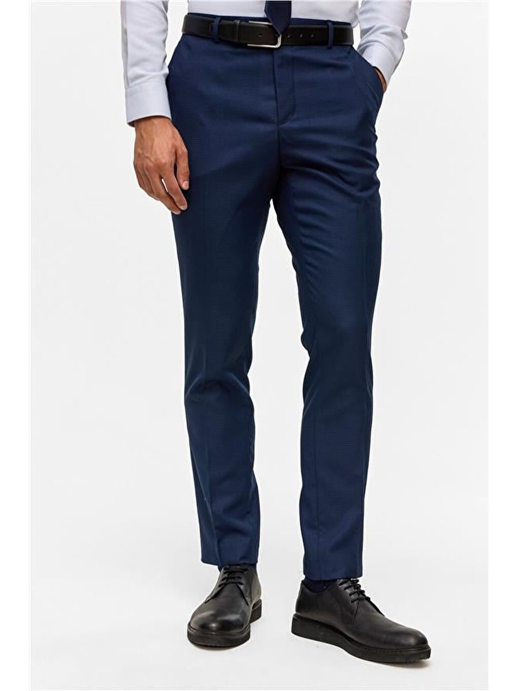 Lacivert Slim Desenli 6 Drop Takım Elbise-6