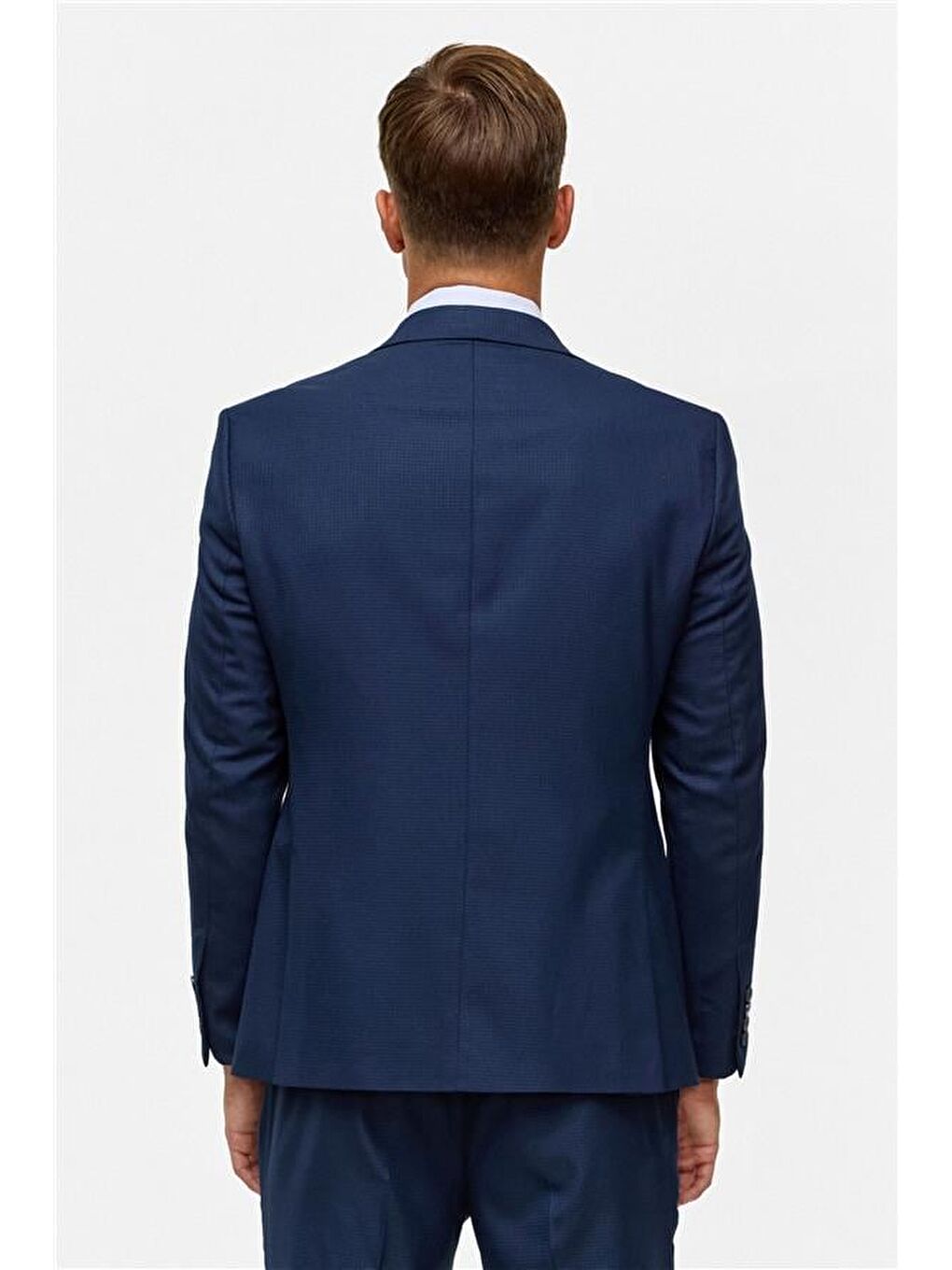 Lacivert Slim Desenli 6 Drop Takım Elbise-9