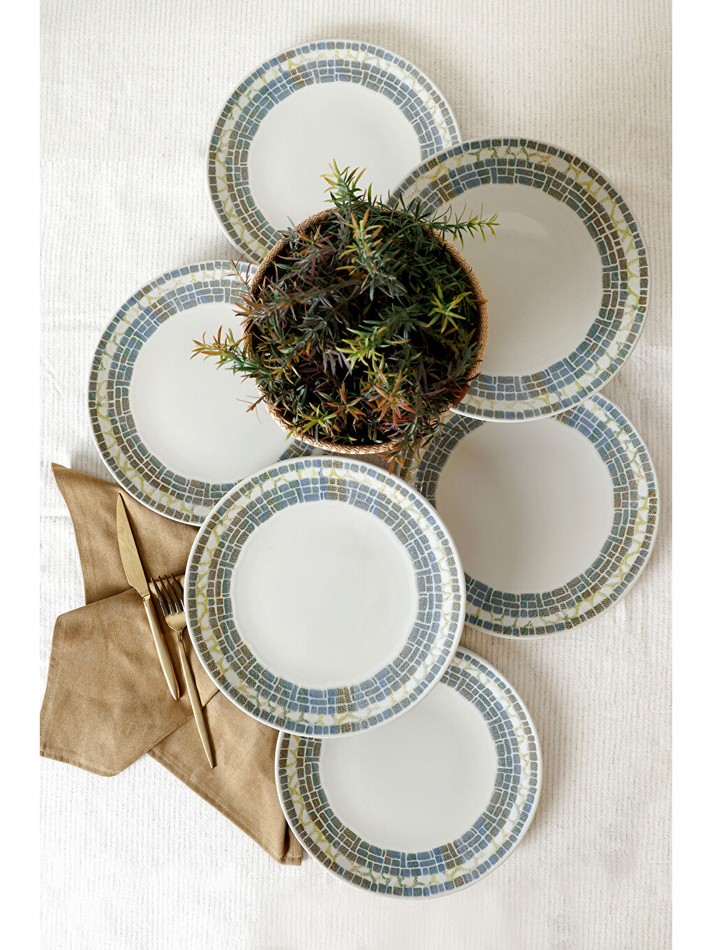 Karışık Professional Mosaica Pergamon Servis Tabağı 27 Cm 6 Adet-4