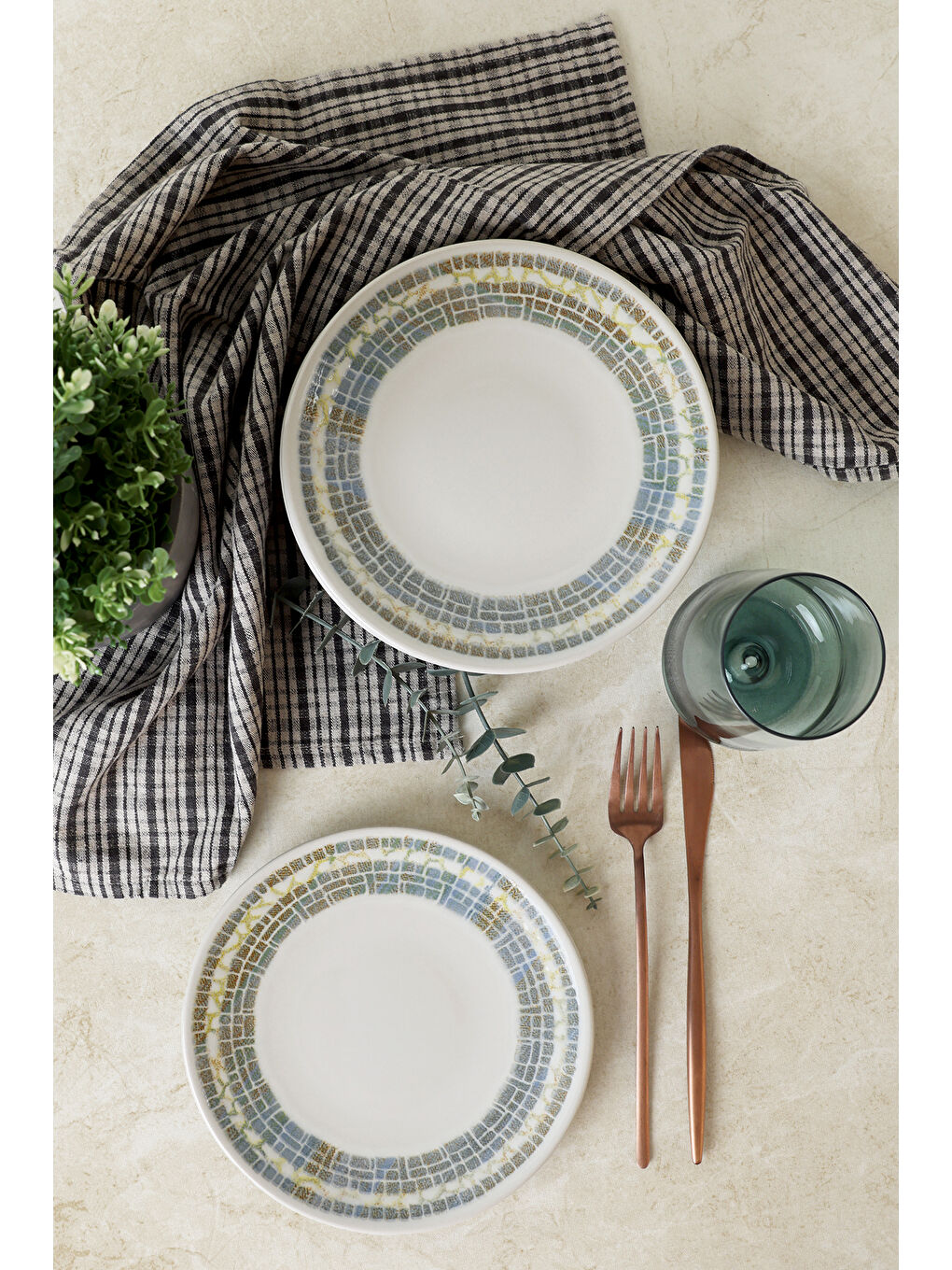 Karışık Professional Mosaica Pergamon Pasta Tabağı 20 Cm 6 Adet-2