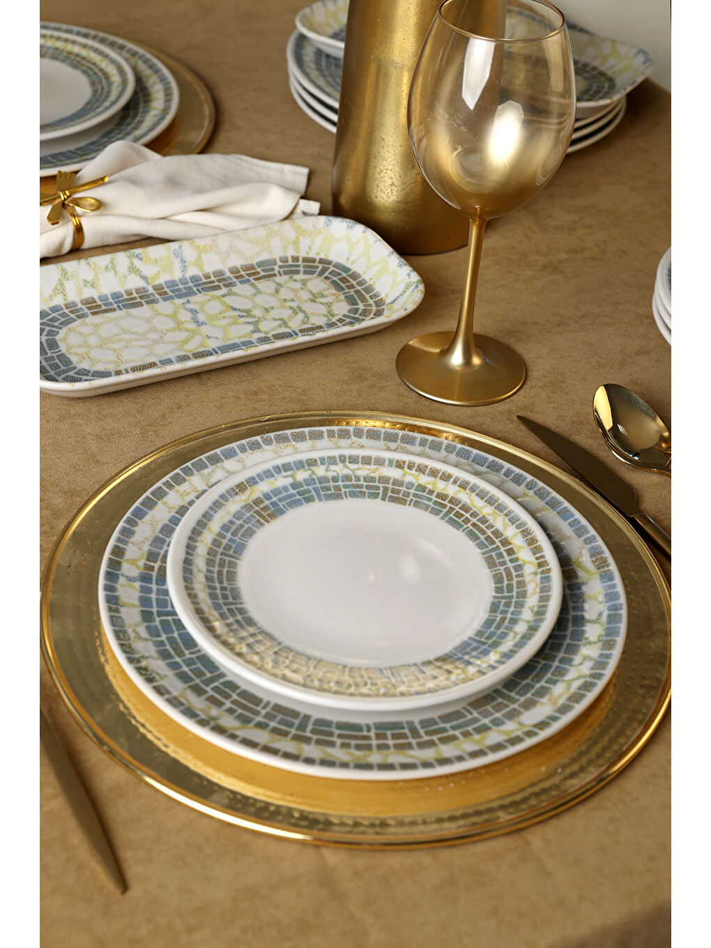 Karışık Professional Mosaica Pergamon Servis Tabağı 27 Cm 6 Adet-5