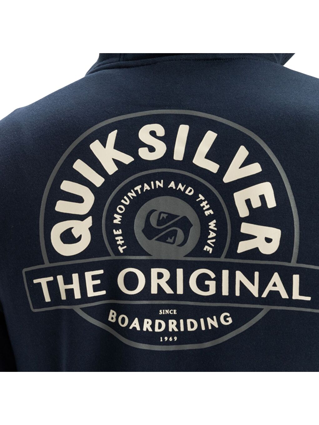 Lacivert Graphic Mix Hoodie Zip Erkek Mavi Sweatshirt-3