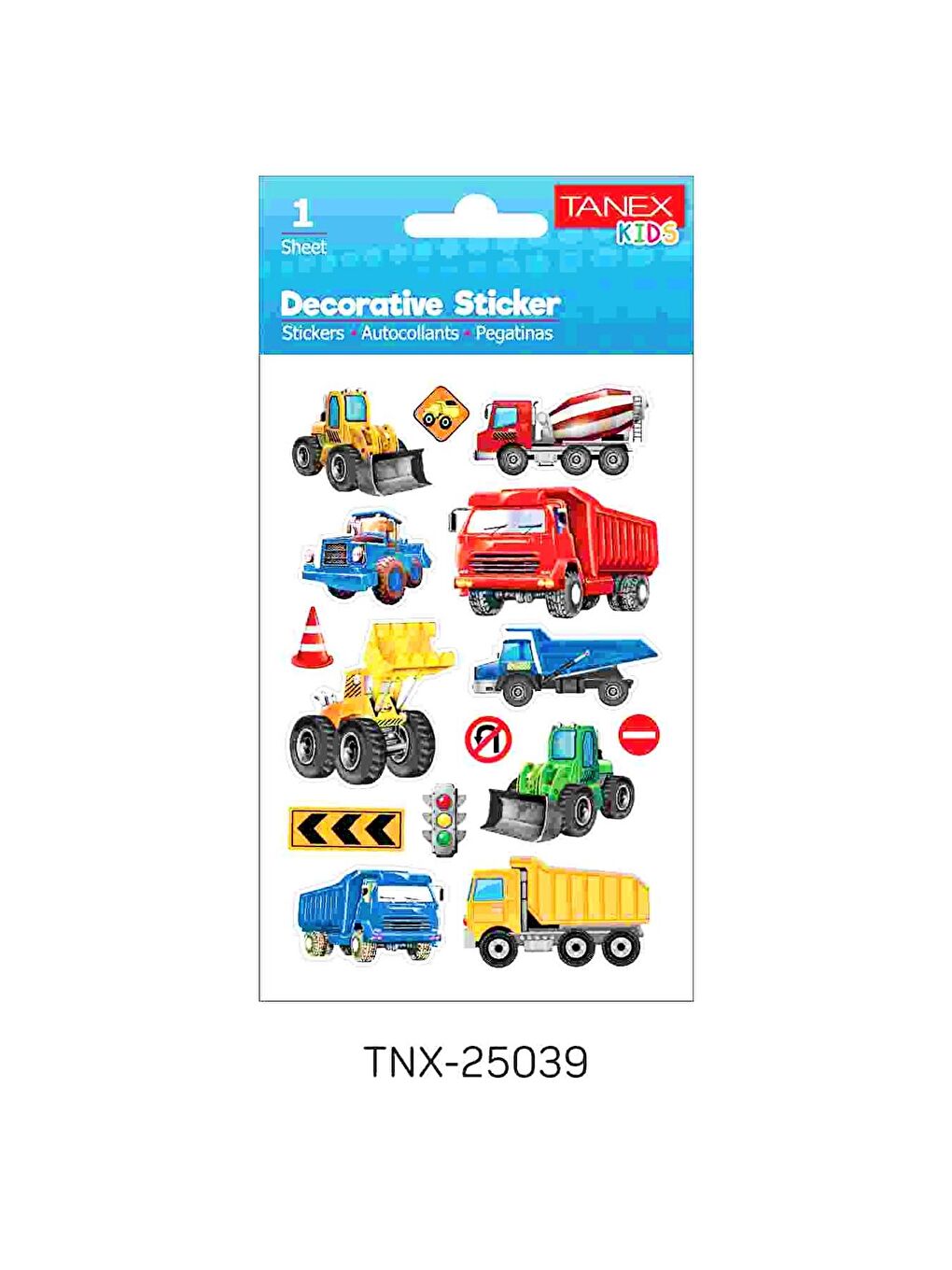 Kids Sticker Puffy İnşaat Kamyonları Serisi 15 Parça (25039)