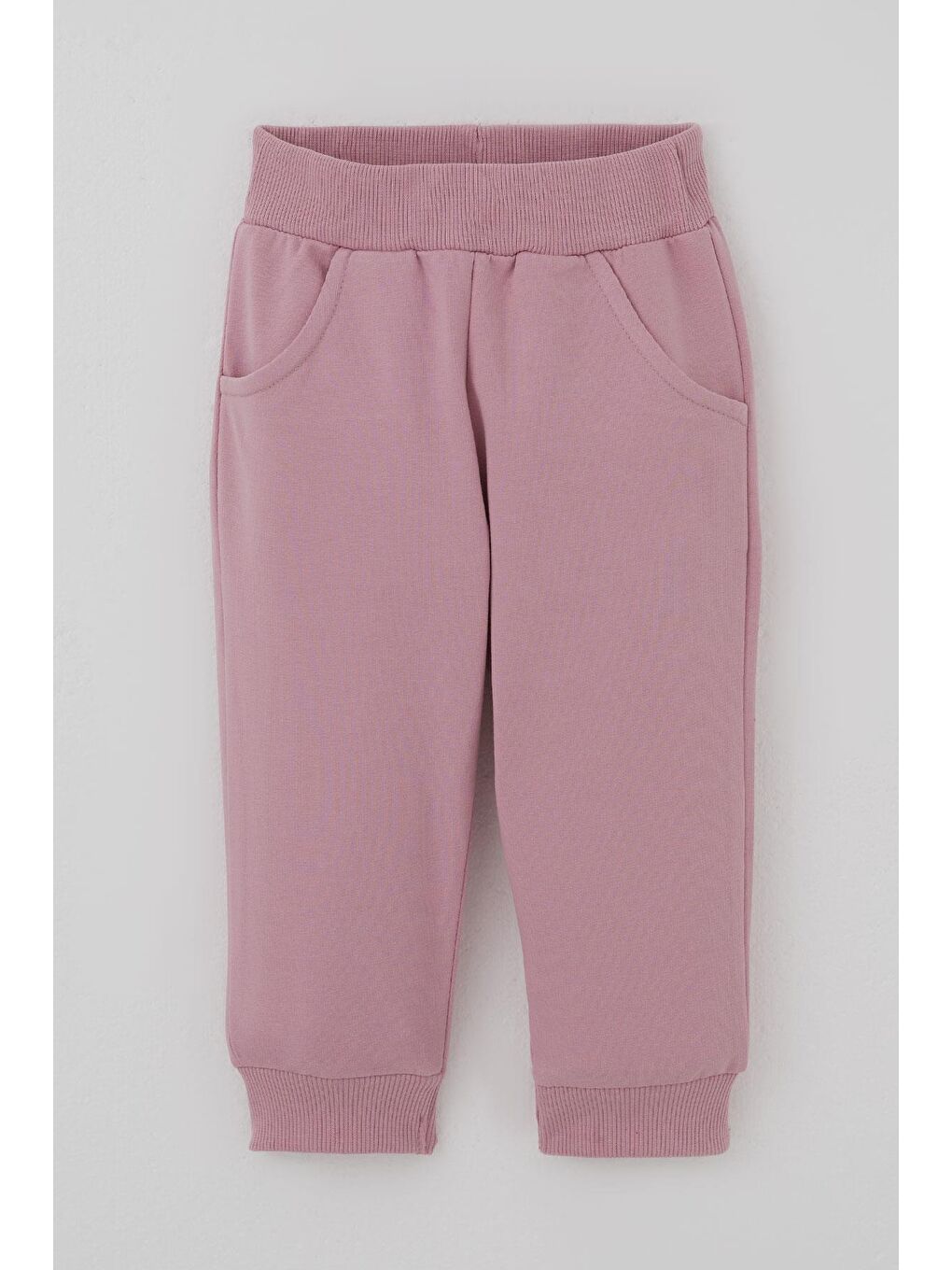 Ekru Kız Bebek Eşofman Takımı Pembe Çiçek Desenli Krem (6 Ay-2 Yaş)-2