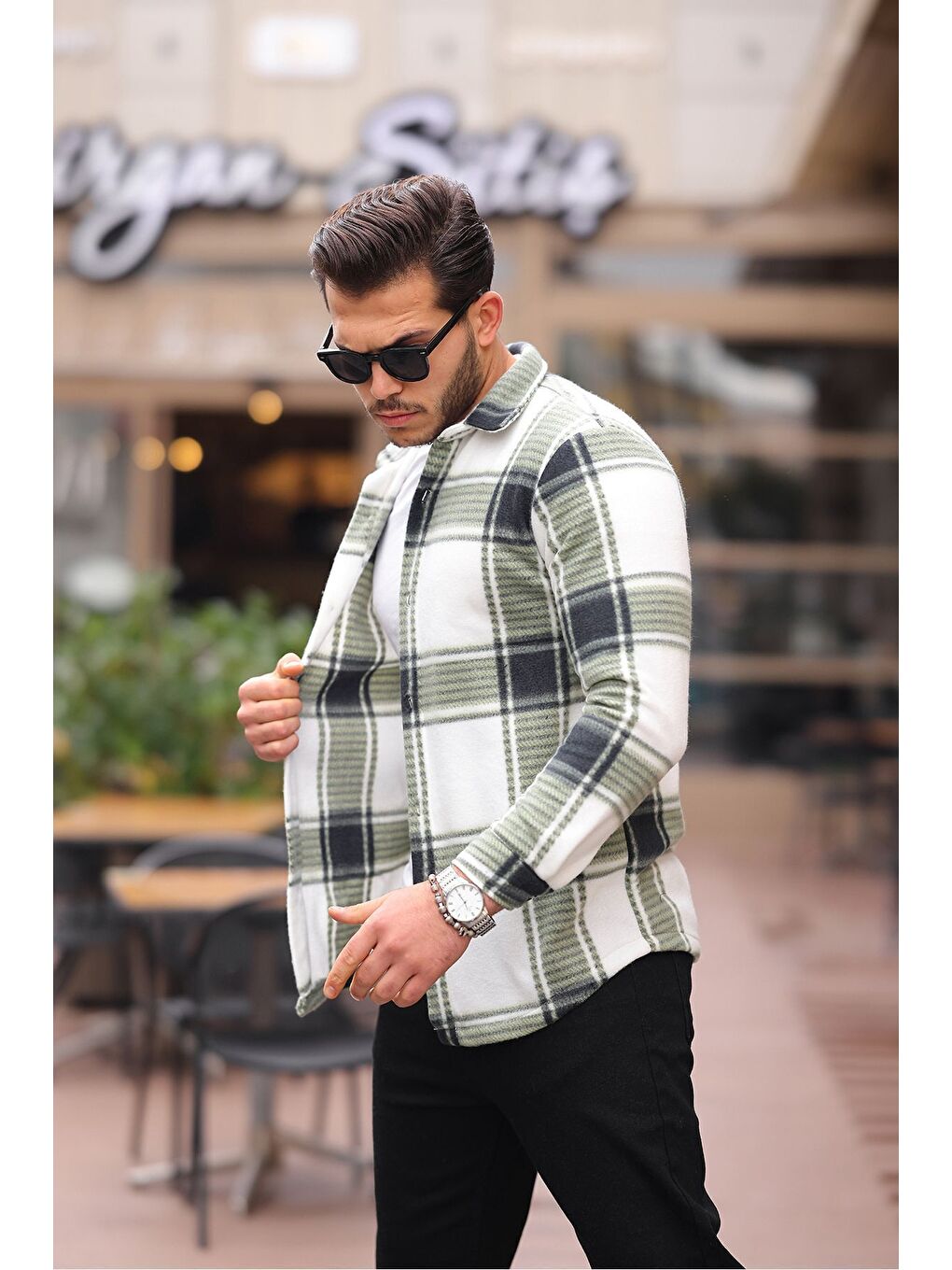 Yeşil Kareli Polar Gömlek