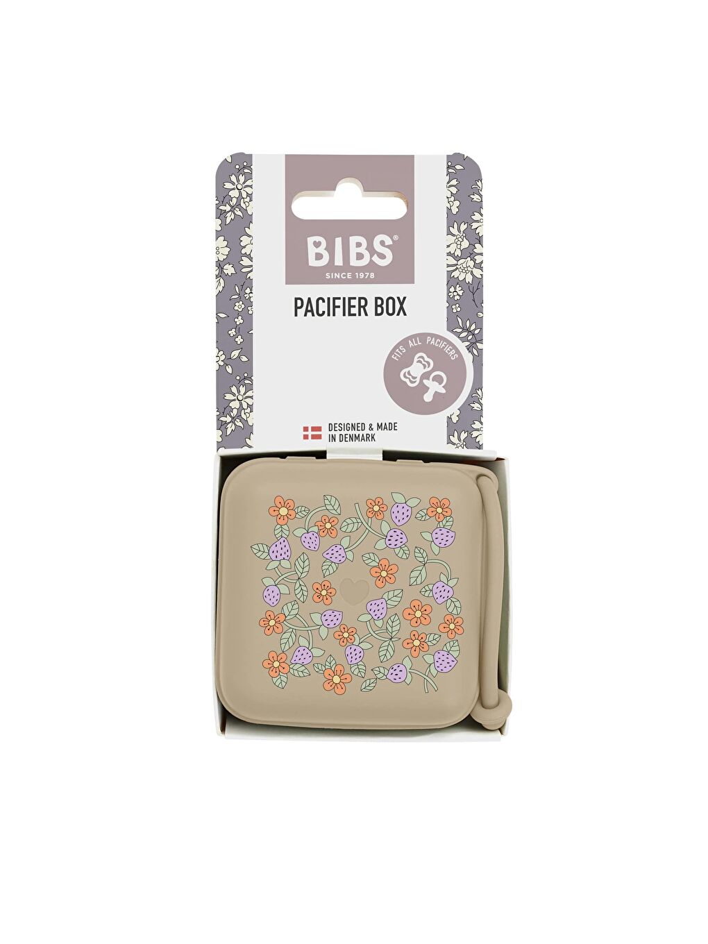 BİBS Bej Bibs X Liberty Emzik Kutusu Strawberries-Vanilla