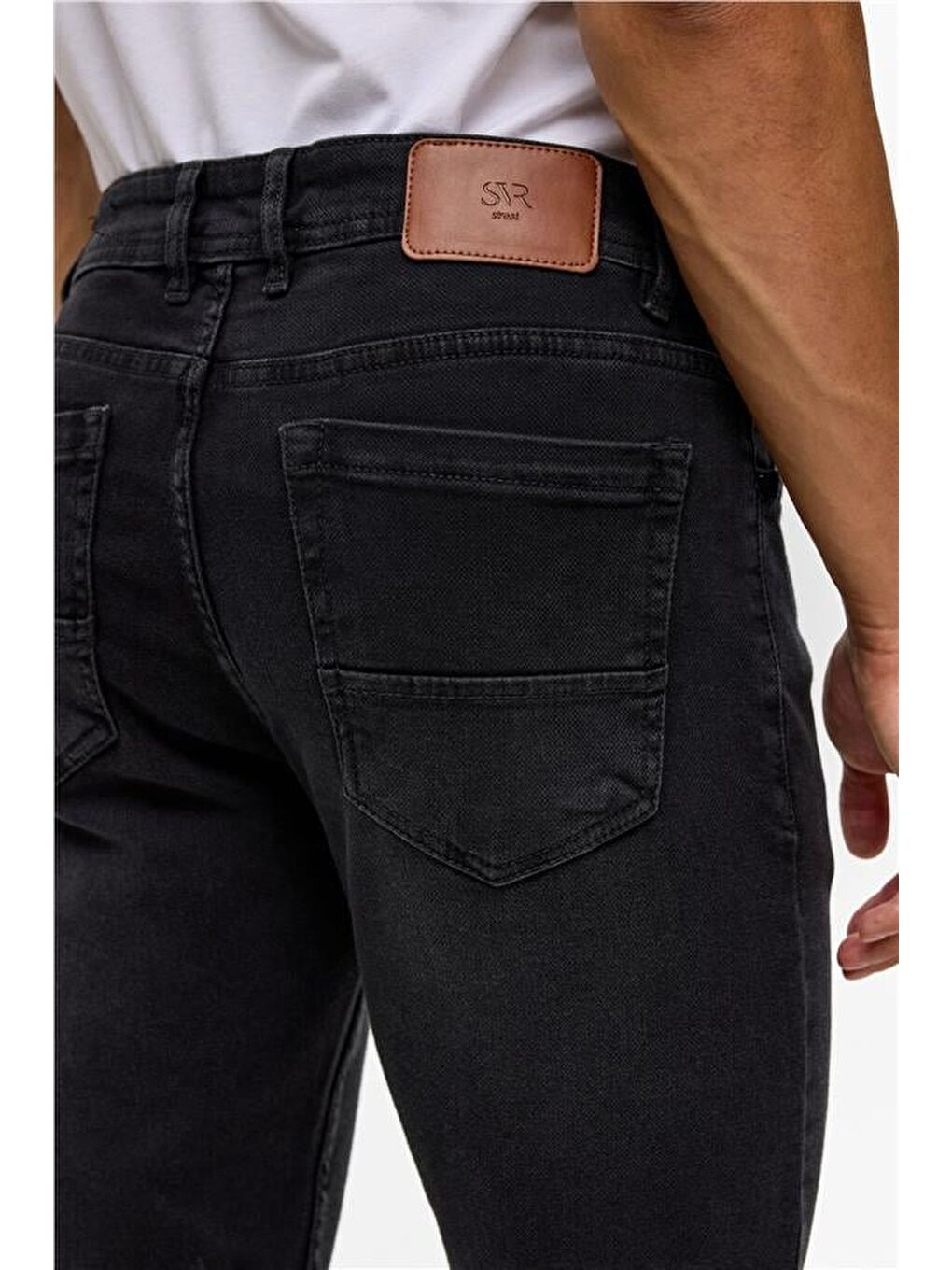 Gri Slim Denim Pantolon-4