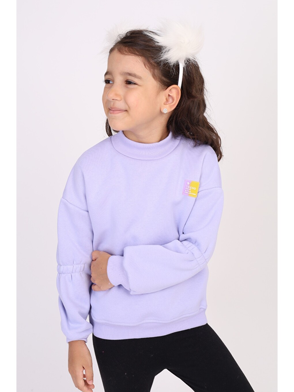 Lila Kız Çocuk Sweatshirt