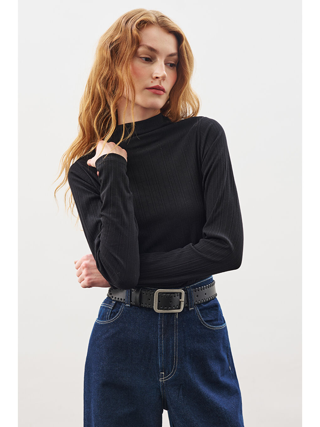 Yüksek Yaka Body Siyah-3