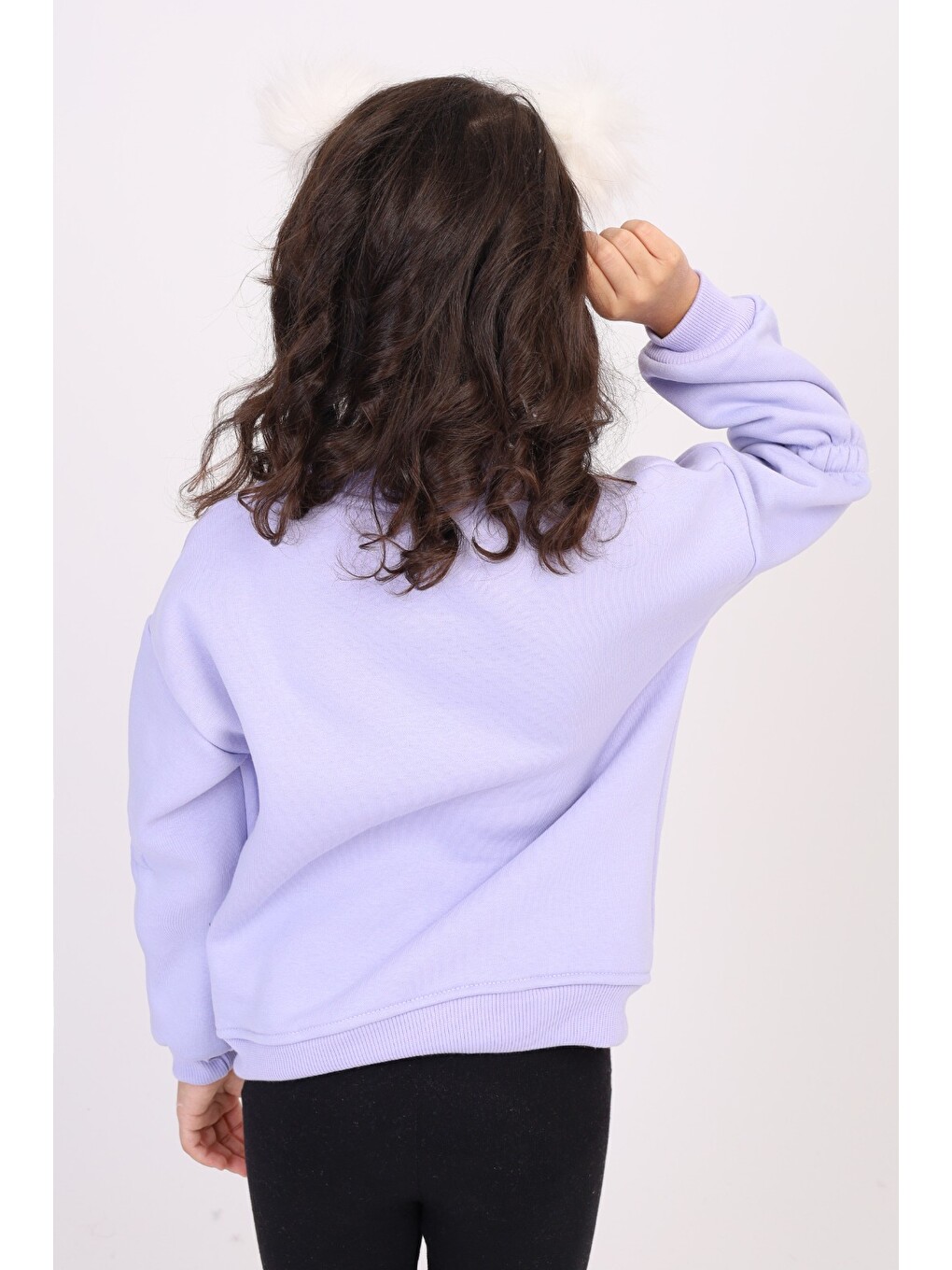 Lila Kız Çocuk Sweatshirt-2