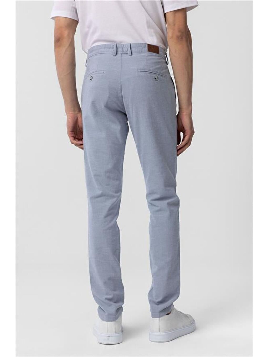 Mavi Slim Armürlü Pantolon-5