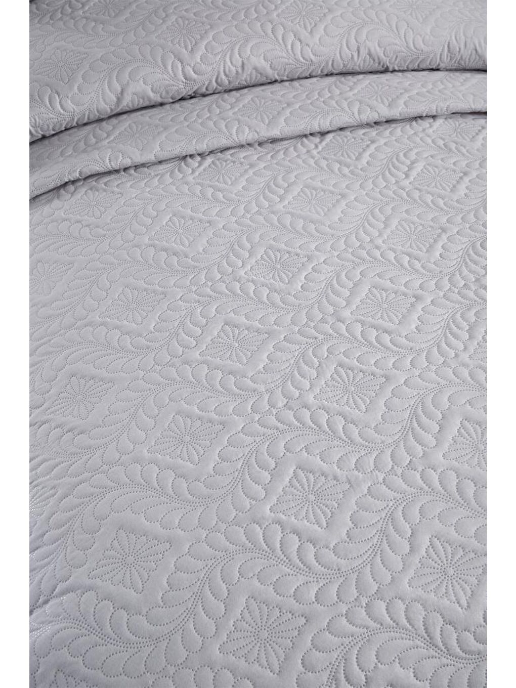 Ultrasonik Kapitoneli Elite Tek Kişilik Yatak Örtüsü Gri-2